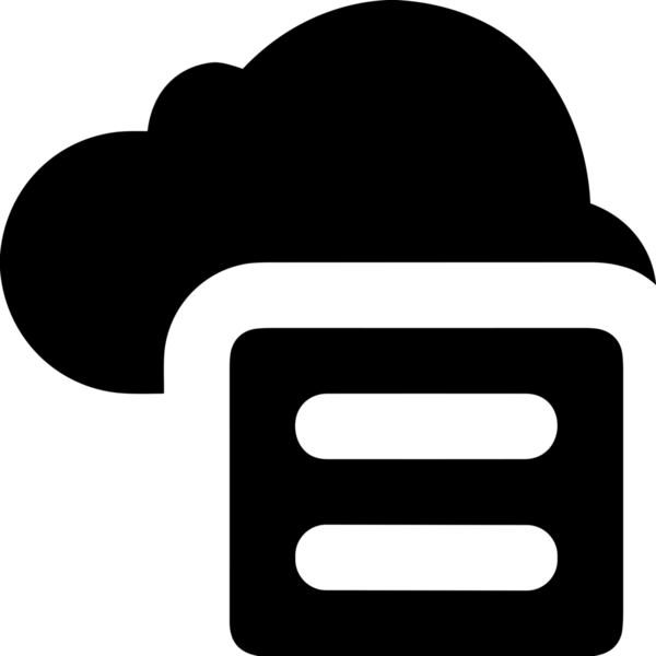 PNG biçiminde bulut depolama simgesi şeffaf arkaplan tasarımı ile dijital sunucu güvenli dosya eşzamanlama sunucu yönetimi ve modern web veya mobil kullanıcı arayüzü uygulamaları için ideal
