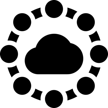 PNG biçiminde bulut depolama simgesi şeffaf arkaplan tasarımı ile dijital sunucu güvenli dosya eşzamanlama sunucu yönetimi ve modern web veya mobil kullanıcı arayüzü uygulamaları için ideal