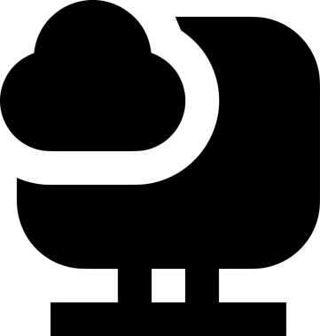 PNG biçiminde bulut depolama simgesi şeffaf arkaplan tasarımı ile dijital sunucu güvenli dosya eşzamanlama sunucu yönetimi ve modern web veya mobil kullanıcı arayüzü uygulamaları için ideal