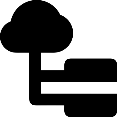 PNG biçiminde bulut depolama simgesi şeffaf arkaplan tasarımı ile dijital sunucu güvenli dosya eşzamanlama sunucu yönetimi ve modern web veya mobil kullanıcı arayüzü uygulamaları için ideal