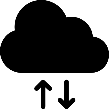 PNG biçiminde bulut depolama simgesi şeffaf arkaplan tasarımı ile dijital sunucu güvenli dosya eşzamanlama sunucu yönetimi ve modern web veya mobil kullanıcı arayüzü uygulamaları için ideal