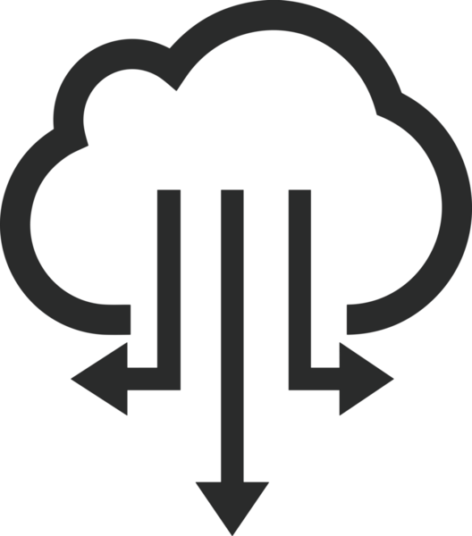 PNG biçiminde bulut depolama simgesi şeffaf arkaplan tasarımı ile dijital sunucu güvenli dosya eşzamanlama sunucu yönetimi ve modern web veya mobil kullanıcı arayüzü uygulamaları için ideal