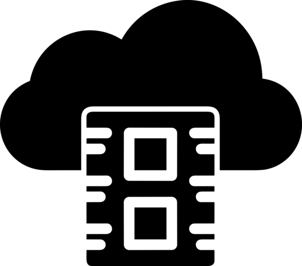 PNG biçiminde bulut depolama simgesi şeffaf arkaplan tasarımı ile dijital sunucu güvenli dosya eşzamanlama sunucu yönetimi ve modern web veya mobil kullanıcı arayüzü uygulamaları için ideal