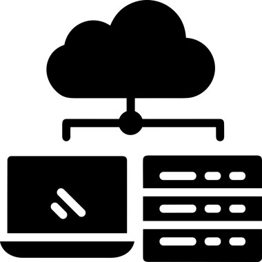PNG biçiminde bulut depolama simgesi şeffaf arkaplan tasarımı ile dijital sunucu güvenli dosya eşzamanlama sunucu yönetimi ve modern web veya mobil kullanıcı arayüzü uygulamaları için ideal