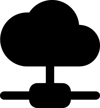 PNG biçiminde bulut depolama simgesi şeffaf arkaplan tasarımı ile dijital sunucu güvenli dosya eşzamanlama sunucu yönetimi ve modern web veya mobil kullanıcı arayüzü uygulamaları için ideal