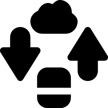 PNG biçiminde bulut depolama simgesi şeffaf arkaplan tasarımı ile dijital sunucu güvenli dosya eşzamanlama sunucu yönetimi ve modern web veya mobil kullanıcı arayüzü uygulamaları için ideal