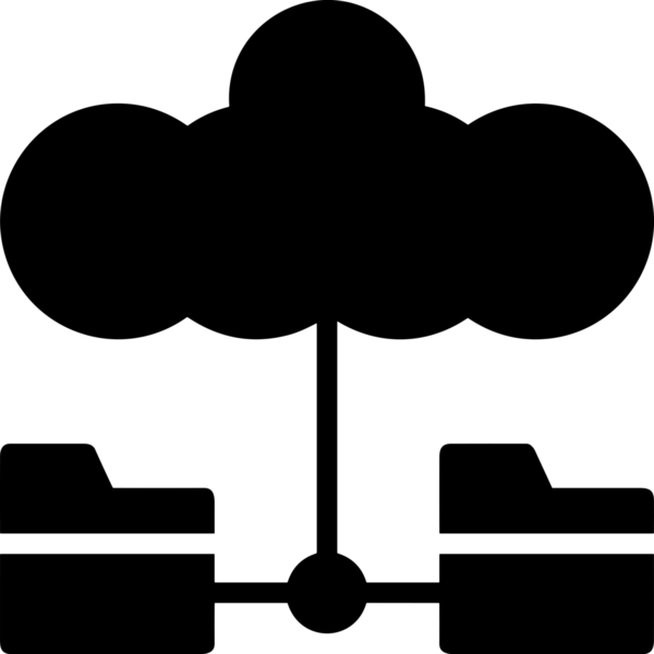 PNG biçiminde bulut depolama simgesi şeffaf arkaplan tasarımı ile dijital sunucu güvenli dosya eşzamanlama sunucu yönetimi ve modern web veya mobil kullanıcı arayüzü uygulamaları için ideal
