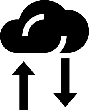 PNG biçiminde bulut depolama simgesi şeffaf arkaplan tasarımı ile dijital sunucu güvenli dosya eşzamanlama sunucu yönetimi ve modern web veya mobil kullanıcı arayüzü uygulamaları için ideal