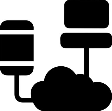 PNG biçiminde bulut depolama simgesi şeffaf arkaplan tasarımı ile dijital sunucu güvenli dosya eşzamanlama sunucu yönetimi ve modern web veya mobil kullanıcı arayüzü uygulamaları için ideal