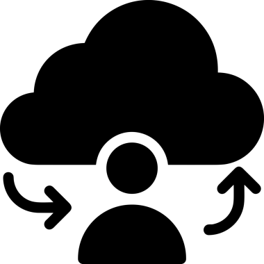 PNG biçiminde bulut depolama simgesi şeffaf arkaplan tasarımı ile dijital sunucu güvenli dosya eşzamanlama sunucu yönetimi ve modern web veya mobil kullanıcı arayüzü uygulamaları için ideal