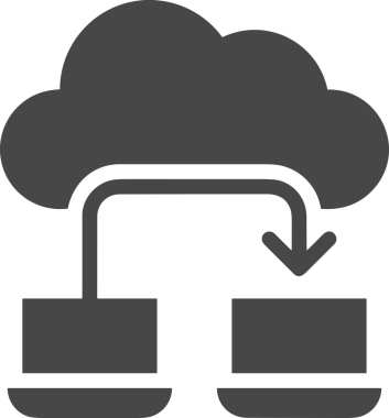 PNG biçiminde bulut depolama simgesi şeffaf arkaplan tasarımı ile dijital sunucu güvenli dosya eşzamanlama sunucu yönetimi ve modern web veya mobil kullanıcı arayüzü uygulamaları için ideal
