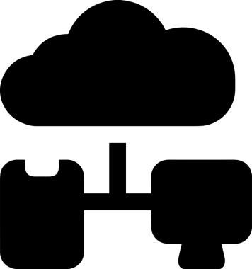 PNG biçiminde bulut depolama simgesi şeffaf arkaplan tasarımı ile dijital sunucu güvenli dosya eşzamanlama sunucu yönetimi ve modern web veya mobil kullanıcı arayüzü uygulamaları için ideal