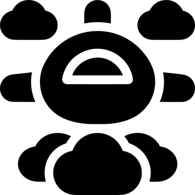 PNG biçiminde bulut depolama simgesi şeffaf arkaplan tasarımı ile dijital sunucu güvenli dosya eşzamanlama sunucu yönetimi ve modern web veya mobil kullanıcı arayüzü uygulamaları için ideal