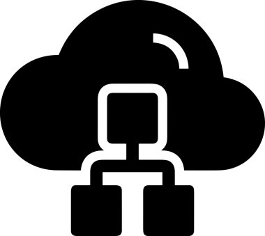 PNG biçiminde bulut depolama simgesi şeffaf arkaplan tasarımı ile dijital sunucu güvenli dosya eşzamanlama sunucu yönetimi ve modern web veya mobil kullanıcı arayüzü uygulamaları için ideal