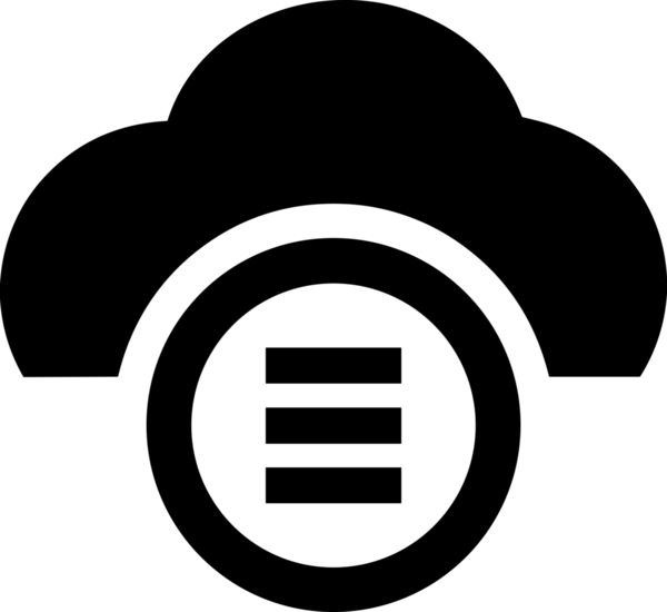 PNG biçiminde bulut depolama simgesi şeffaf arkaplan tasarımı ile dijital sunucu güvenli dosya eşzamanlama sunucu yönetimi ve modern web veya mobil kullanıcı arayüzü uygulamaları için ideal