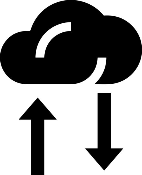 PNG biçiminde bulut depolama simgesi şeffaf arkaplan tasarımı ile dijital sunucu güvenli dosya eşzamanlama sunucu yönetimi ve modern web veya mobil kullanıcı arayüzü uygulamaları için ideal