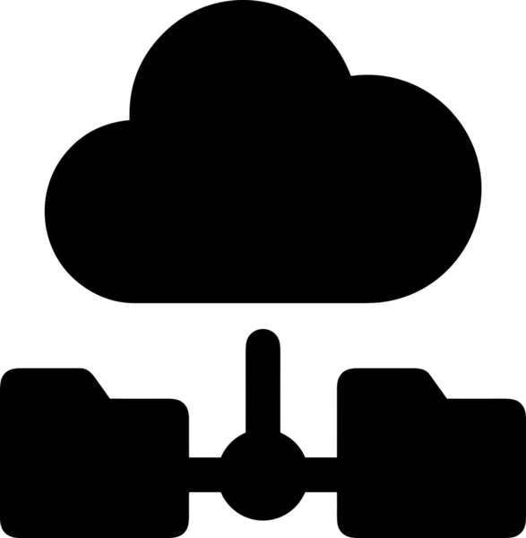 PNG biçiminde bulut depolama simgesi şeffaf arkaplan tasarımı ile dijital sunucu güvenli dosya eşzamanlama sunucu yönetimi ve modern web veya mobil kullanıcı arayüzü uygulamaları için ideal