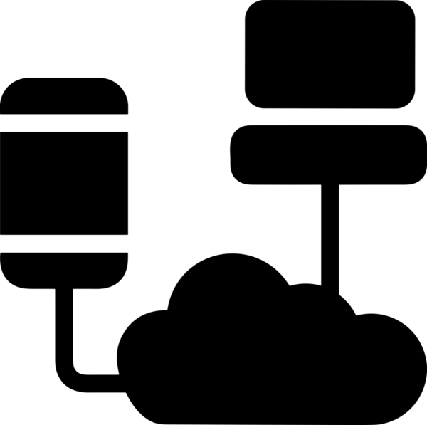 PNG biçiminde bulut depolama simgesi şeffaf arkaplan tasarımı ile dijital sunucu güvenli dosya eşzamanlama sunucu yönetimi ve modern web veya mobil kullanıcı arayüzü uygulamaları için ideal