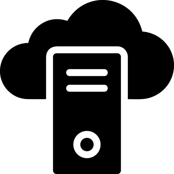 PNG biçiminde bulut depolama simgesi şeffaf arkaplan tasarımı ile dijital sunucu güvenli dosya eşzamanlama sunucu yönetimi ve modern web veya mobil kullanıcı arayüzü uygulamaları için ideal