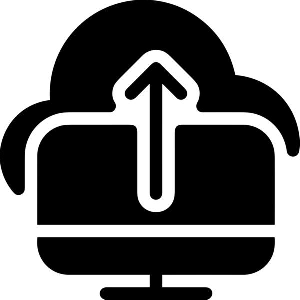 PNG biçiminde bulut depolama simgesi şeffaf arkaplan tasarımı ile dijital sunucu güvenli dosya eşzamanlama sunucu yönetimi ve modern web veya mobil kullanıcı arayüzü uygulamaları için ideal