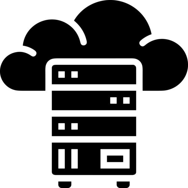 PNG biçiminde bulut depolama simgesi şeffaf arkaplan tasarımı ile dijital sunucu güvenli dosya eşzamanlama sunucu yönetimi ve modern web veya mobil kullanıcı arayüzü uygulamaları için ideal