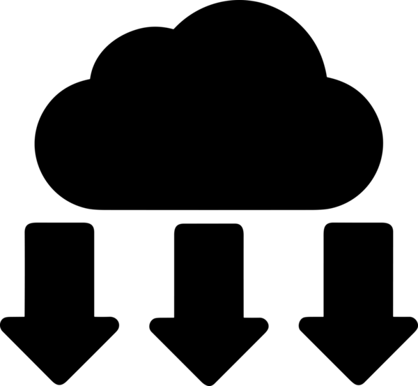 PNG biçiminde bulut depolama simgesi şeffaf arkaplan tasarımı ile dijital sunucu güvenli dosya eşzamanlama sunucu yönetimi ve modern web veya mobil kullanıcı arayüzü uygulamaları için ideal