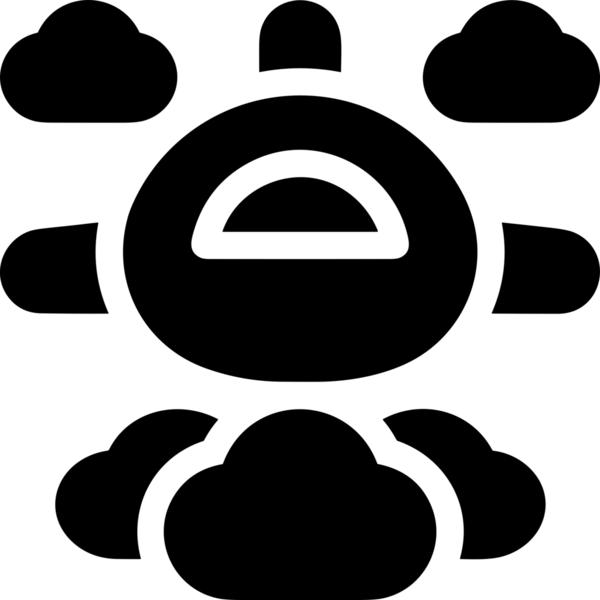PNG biçiminde bulut depolama simgesi şeffaf arkaplan tasarımı ile dijital sunucu güvenli dosya eşzamanlama sunucu yönetimi ve modern web veya mobil kullanıcı arayüzü uygulamaları için ideal