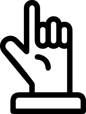 Web, Uygulama, UI / UX, Mobil Arayüz, Akıllı Teknoloji Tasarımı, Dijital Markalaşma, Kullanıcı Etkileşimi Sembolü ve Temiz Tek Renk Biçiminde Modern Grafik Elementi içeren PNG Biçimli El Simgesi Logosu