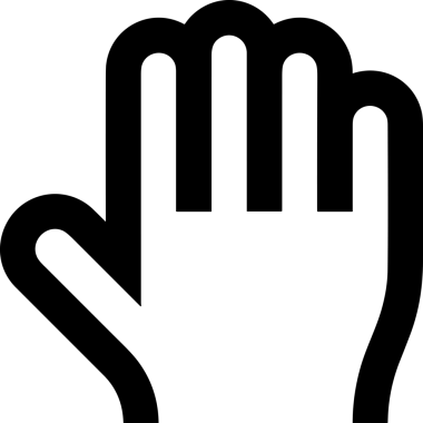 Web, Uygulama, UI / UX, Mobil Arayüz, Akıllı Teknoloji Tasarımı, Dijital Markalaşma, Kullanıcı Etkileşimi Sembolü ve Temiz Tek Renk Biçiminde Modern Grafik Elementi içeren PNG Biçimli El Simgesi Logosu