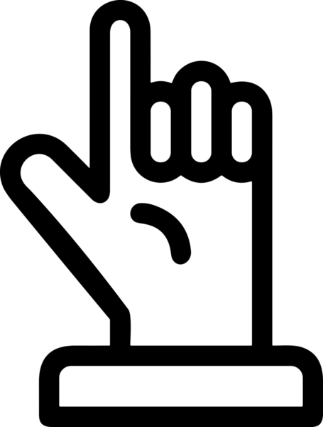 Web, Uygulama, UI / UX, Mobil Arayüz, Akıllı Teknoloji Tasarımı, Dijital Markalaşma, Kullanıcı Etkileşimi Sembolü ve Temiz Tek Renk Biçiminde Modern Grafik Elementi içeren PNG Biçimli El Simgesi Logosu