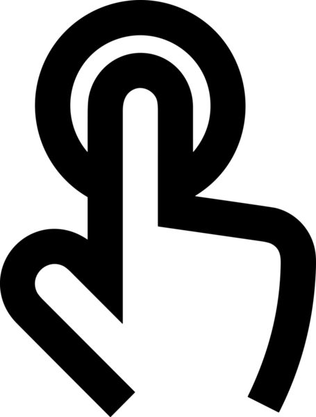 Web, Uygulama, UI / UX, Mobil Arayüz, Akıllı Teknoloji Tasarımı, Dijital Markalaşma, Kullanıcı Etkileşimi Sembolü ve Temiz Tek Renk Biçiminde Modern Grafik Elementi içeren PNG Biçimli El Simgesi Logosu