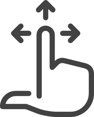 Web, Uygulama, UI / UX, Mobil Arayüz, Akıllı Teknoloji Tasarımı, Dijital Markalaşma, Kullanıcı Etkileşimi Sembolü ve Temiz Tek Renk Biçiminde Modern Grafik Elementi içeren PNG Biçimli El Simgesi Logosu