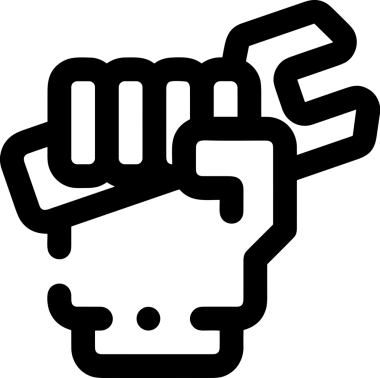 Web, Uygulama, UI / UX, Mobil Arayüz, Akıllı Teknoloji Tasarımı, Dijital Markalaşma, Kullanıcı Etkileşimi Sembolü ve Temiz Tek Renk Biçiminde Modern Grafik Elementi içeren PNG Biçimli El Simgesi Logosu