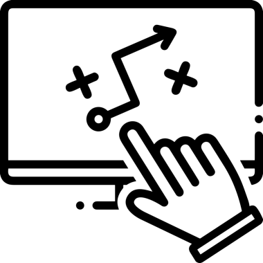 Web, Uygulama, UI / UX, Mobil Arayüz, Akıllı Teknoloji Tasarımı, Dijital Markalaşma, Kullanıcı Etkileşimi Sembolü ve Temiz Tek Renk Biçiminde Modern Grafik Elementi içeren PNG Biçimli El Simgesi Logosu