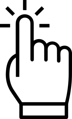 Web, Uygulama, UI / UX, Mobil Arayüz, Akıllı Teknoloji Tasarımı, Dijital Markalaşma, Kullanıcı Etkileşimi Sembolü ve Temiz Tek Renk Biçiminde Modern Grafik Elementi içeren PNG Biçimli El Simgesi Logosu