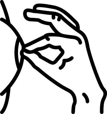 Web, Uygulama, UI / UX, Mobil Arayüz, Akıllı Teknoloji Tasarımı, Dijital Markalaşma, Kullanıcı Etkileşimi Sembolü ve Temiz Tek Renk Biçiminde Modern Grafik Elementi içeren PNG Biçimli El Simgesi Logosu