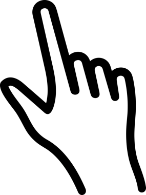 Web, Uygulama, UI / UX, Mobil Arayüz, Akıllı Teknoloji Tasarımı, Dijital Markalaşma, Kullanıcı Etkileşimi Sembolü ve Temiz Tek Renk Biçiminde Modern Grafik Elementi içeren PNG Biçimli El Simgesi Logosu