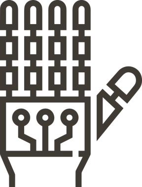 Web, Uygulama, UI / UX, Mobil Arayüz, Akıllı Teknoloji Tasarımı, Dijital Markalaşma, Kullanıcı Etkileşimi Sembolü ve Temiz Tek Renk Biçiminde Modern Grafik Elementi içeren PNG Biçimli El Simgesi Logosu