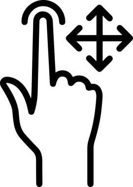 Web, Uygulama, UI / UX, Mobil Arayüz, Akıllı Teknoloji Tasarımı, Dijital Markalaşma, Kullanıcı Etkileşimi Sembolü ve Temiz Tek Renk Biçiminde Modern Grafik Elementi içeren PNG Biçimli El Simgesi Logosu