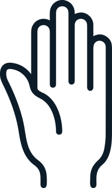 Web, Uygulama, UI / UX, Mobil Arayüz, Akıllı Teknoloji Tasarımı, Dijital Markalaşma, Kullanıcı Etkileşimi Sembolü ve Temiz Tek Renk Biçiminde Modern Grafik Elementi içeren PNG Biçimli El Simgesi Logosu