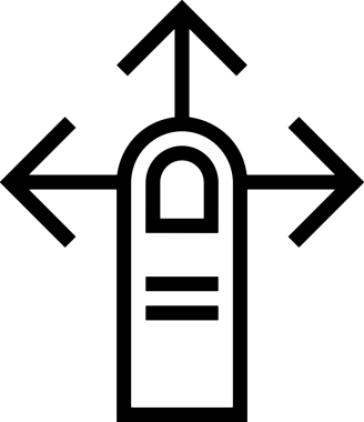 Web, Uygulama, UI / UX, Mobil Arayüz, Akıllı Teknoloji Tasarımı, Dijital Markalaşma, Kullanıcı Etkileşimi Sembolü ve Temiz Tek Renk Biçiminde Modern Grafik Elementi içeren PNG Biçimli El Simgesi Logosu
