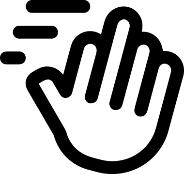 Web, Uygulama, UI / UX, Mobil Arayüz, Akıllı Teknoloji Tasarımı, Dijital Markalaşma, Kullanıcı Etkileşimi Sembolü ve Temiz Tek Renk Biçiminde Modern Grafik Elementi içeren PNG Biçimli El Simgesi Logosu