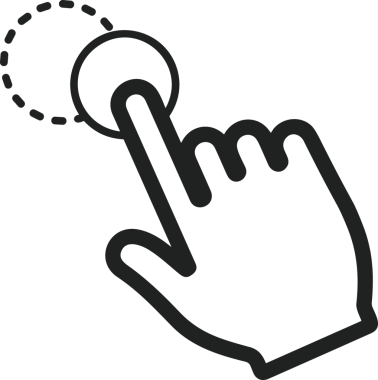 Web, Uygulama, UI / UX, Mobil Arayüz, Akıllı Teknoloji Tasarımı, Dijital Markalaşma, Kullanıcı Etkileşimi Sembolü ve Temiz Tek Renk Biçiminde Modern Grafik Elementi içeren PNG Biçimli El Simgesi Logosu