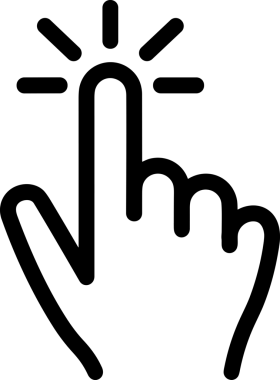 Web, Uygulama, UI / UX, Mobil Arayüz, Akıllı Teknoloji Tasarımı, Dijital Markalaşma, Kullanıcı Etkileşimi Sembolü ve Temiz Tek Renk Biçiminde Modern Grafik Elementi içeren PNG Biçimli El Simgesi Logosu