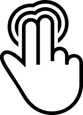 Web, Uygulama, UI / UX, Mobil Arayüz, Akıllı Teknoloji Tasarımı, Dijital Markalaşma, Kullanıcı Etkileşimi Sembolü ve Temiz Tek Renk Biçiminde Modern Grafik Elementi içeren PNG Biçimli El Simgesi Logosu