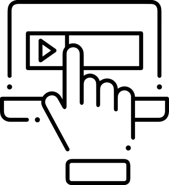 Web, Uygulama, UI / UX, Mobil Arayüz, Akıllı Teknoloji Tasarımı, Dijital Markalaşma, Kullanıcı Etkileşimi Sembolü ve Temiz Tek Renk Biçiminde Modern Grafik Elementi içeren PNG Biçimli El Simgesi Logosu