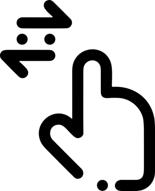 Web, Uygulama, UI / UX, Mobil Arayüz, Akıllı Teknoloji Tasarımı, Dijital Markalaşma, Kullanıcı Etkileşimi Sembolü ve Temiz Tek Renk Biçiminde Modern Grafik Elementi içeren PNG Biçimli El Simgesi Logosu