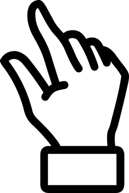 Web, Uygulama, UI / UX, Mobil Arayüz, Akıllı Teknoloji Tasarımı, Dijital Markalaşma, Kullanıcı Etkileşimi Sembolü ve Temiz Tek Renk Biçiminde Modern Grafik Elementi içeren PNG Biçimli El Simgesi Logosu