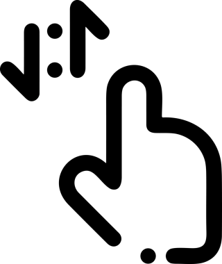 Web, Uygulama, UI / UX, Mobil Arayüz, Akıllı Teknoloji Tasarımı, Dijital Markalaşma, Kullanıcı Etkileşimi Sembolü ve Temiz Tek Renk Biçiminde Modern Grafik Elementi içeren PNG Biçimli El Simgesi Logosu