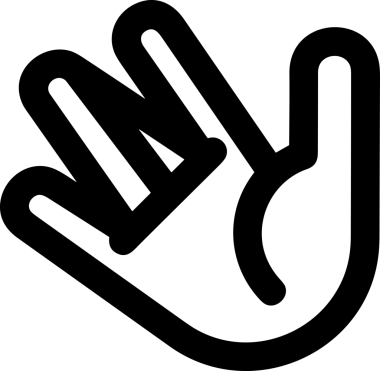 Web, Uygulama, UI / UX, Mobil Arayüz, Akıllı Teknoloji Tasarımı, Dijital Markalaşma, Kullanıcı Etkileşimi Sembolü ve Temiz Tek Renk Biçiminde Modern Grafik Elementi içeren PNG Biçimli El Simgesi Logosu